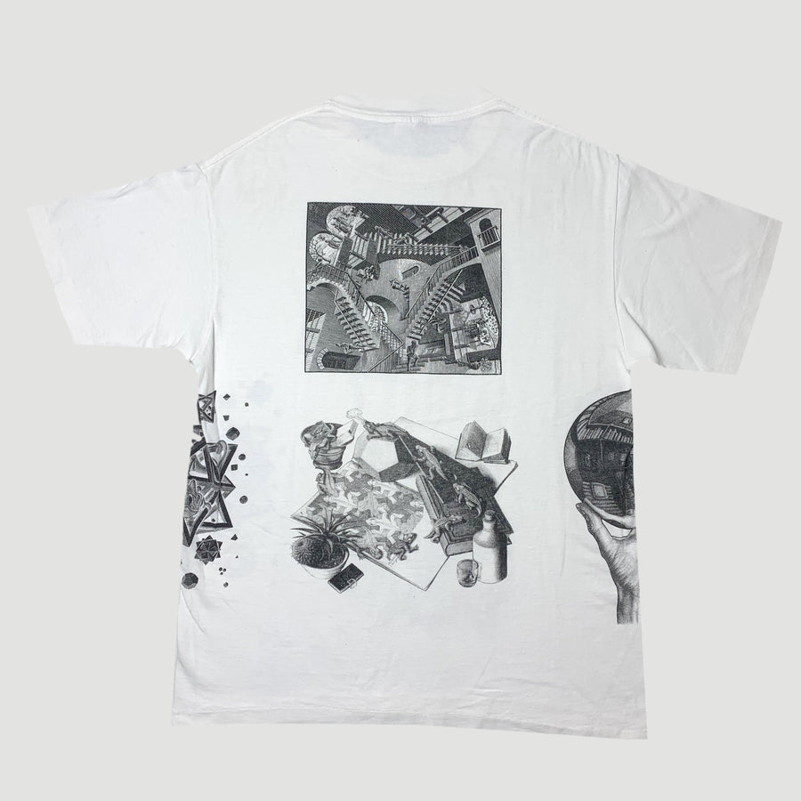 1990 MC Escher all over print T-Shirt