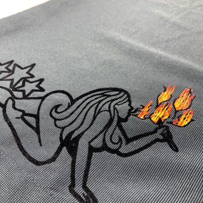 90's Porn Start Flame Girl Button up Shirt