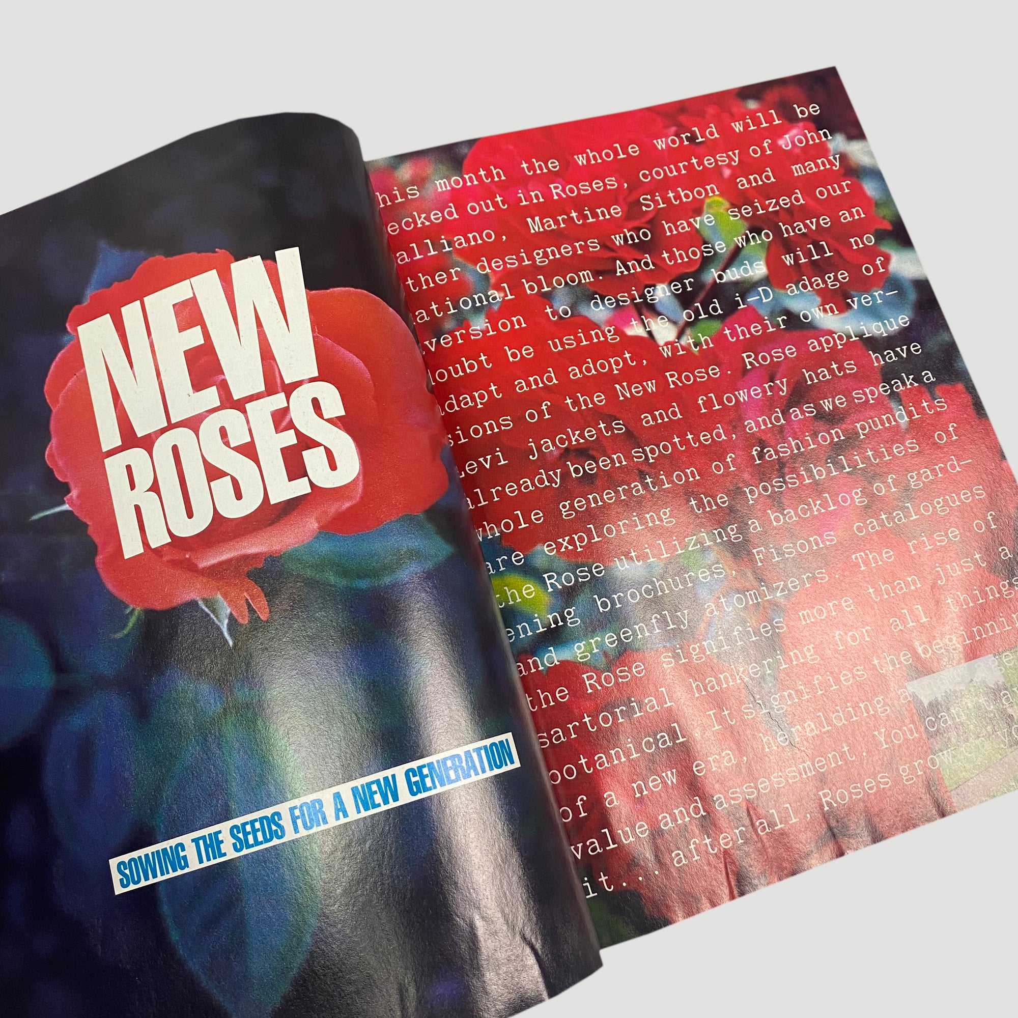 1987 i-D Magazine The Rise of the Rose Issue