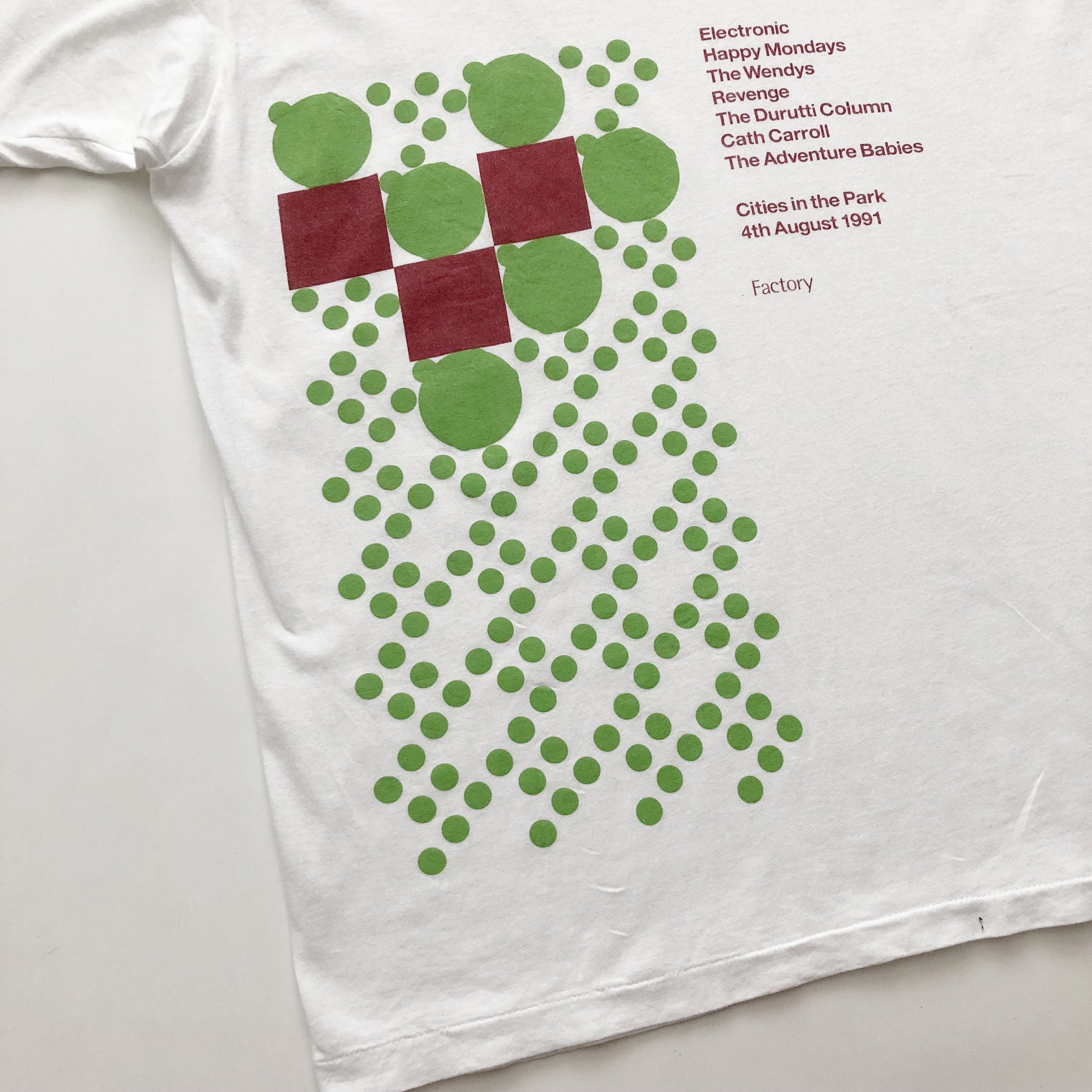 1991 Factory Records 'Cities in the Park' T-SHIRT