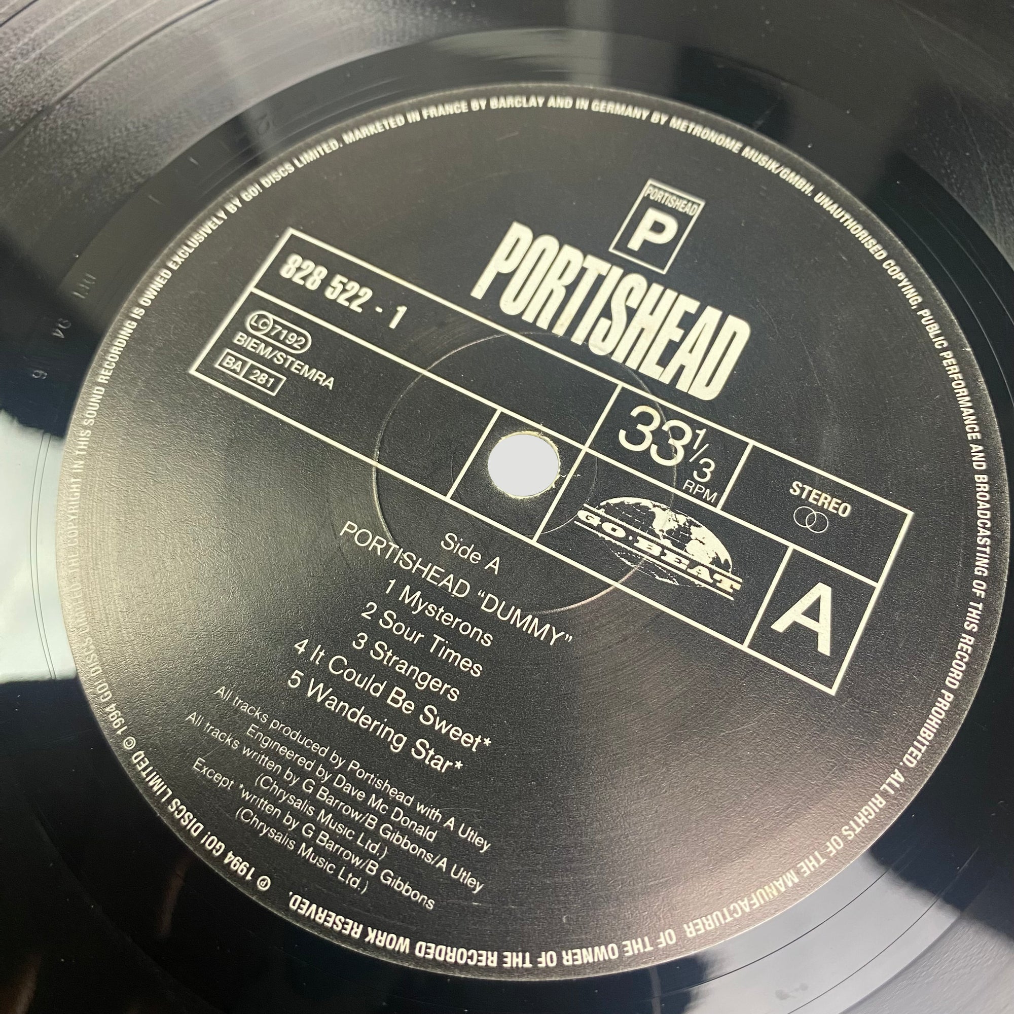 1994 Portishead 'Dummy' UK 1st Press LP