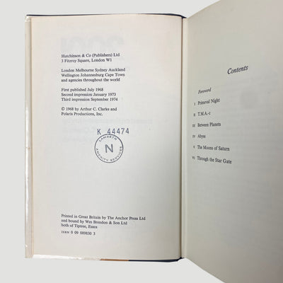 1968 Arthur C. Clarke '2001: A Space Odyssey'