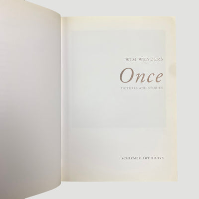 2001 Wim Wenders Once 1st English Edition