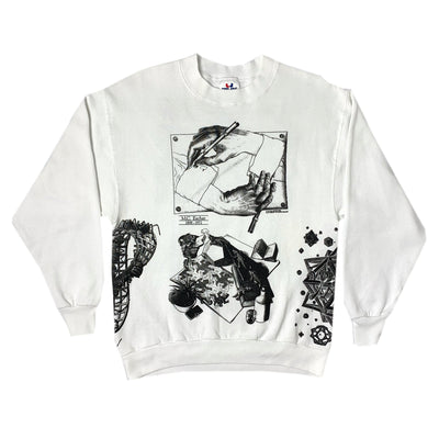 1990 M.C. Escher All Over Print Sweatshirt