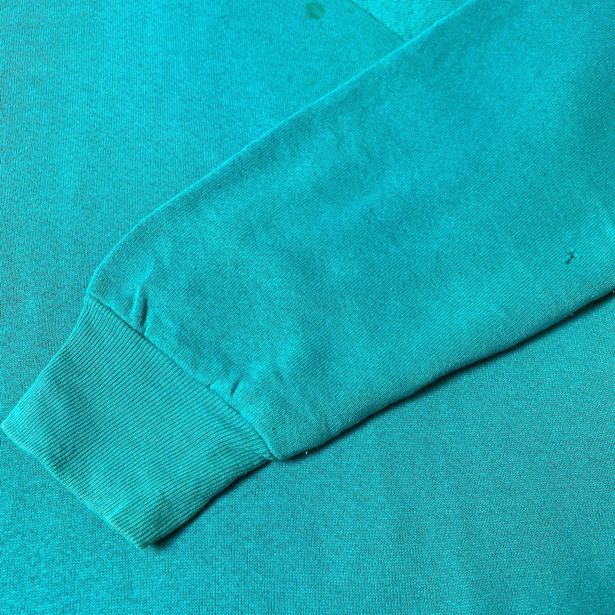 Late 80's Fruit Of The Loom Basic Turquoise Sweatshirt