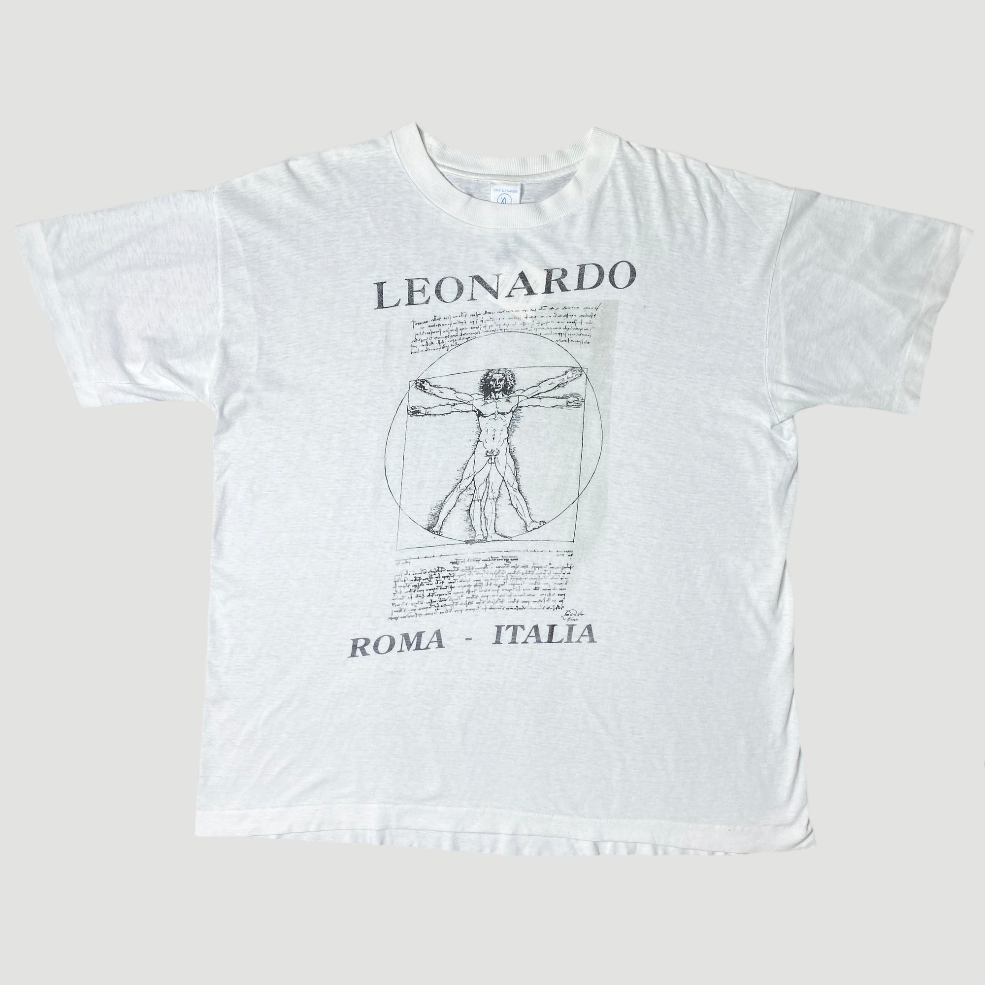 80's Leonardo da Vinci 'Vitruvian Man' T-Shirt