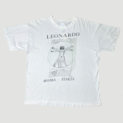 80's Leonardo da Vinci 'Vitruvian Man' T-Shirt