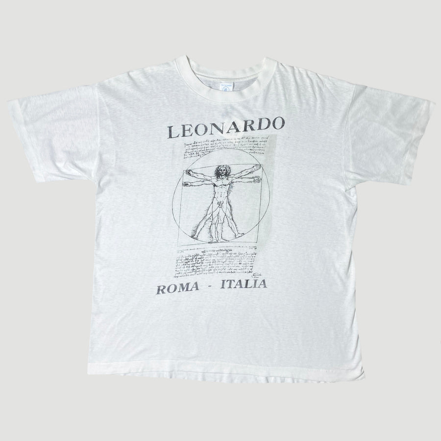 80's Leonardo da Vinci 'Vitruvian Man' T-Shirt