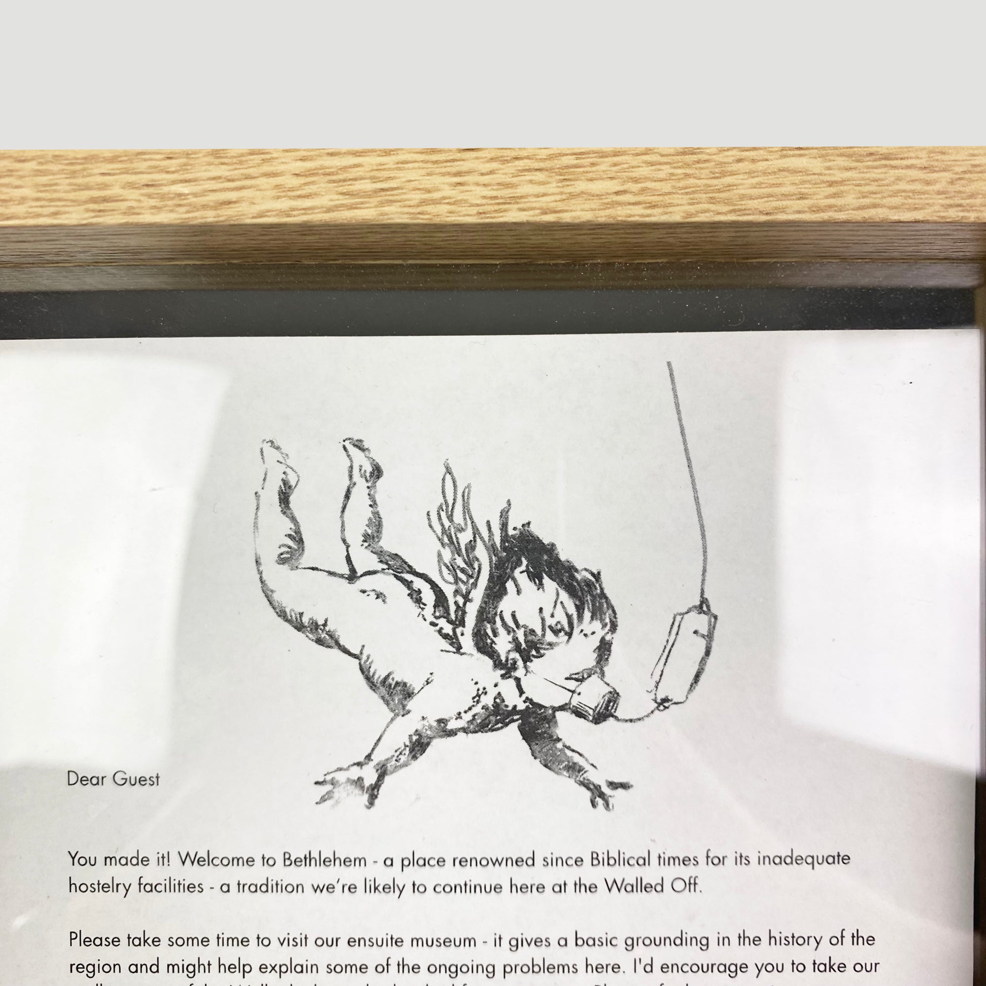 2017 Bansky Walled Off Hotel Letter (Framed)