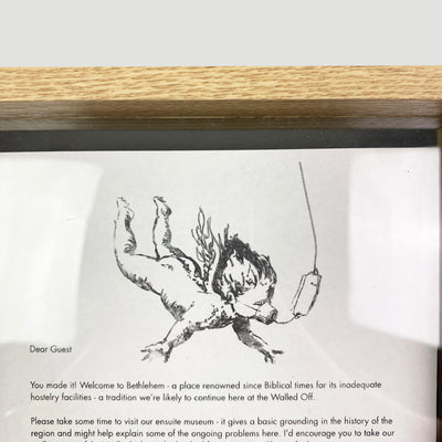 2017 Bansky Walled Off Hotel Letter (Framed)