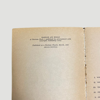 1959 Bertrand Russell 'Marriage and Morals'