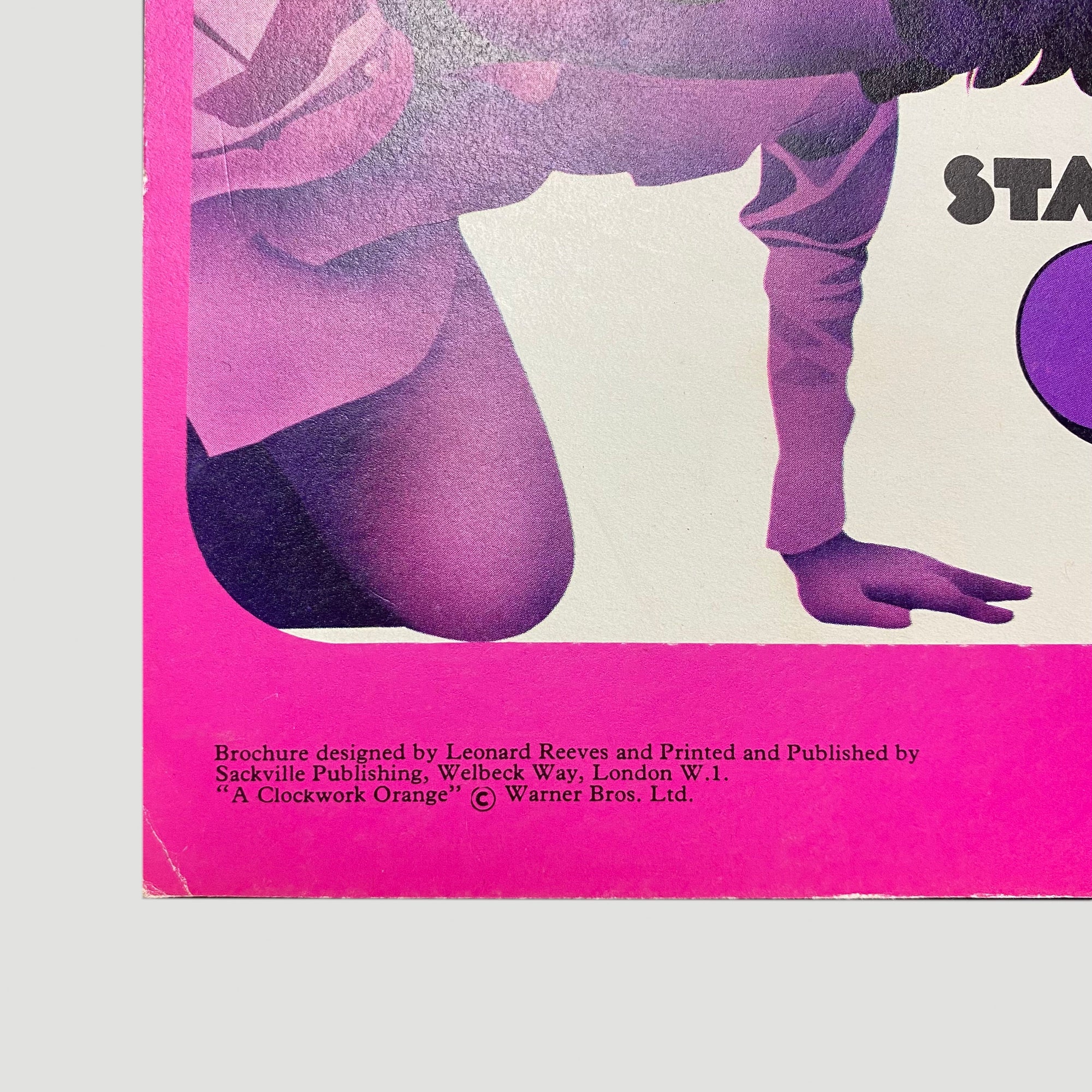 1972 Clockwork Orange UK Programme