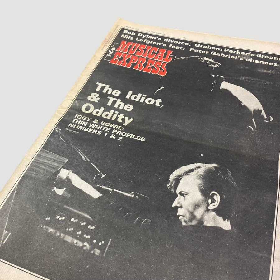 1977 NME David Bowie & Iggy Pop Cover