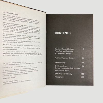 1972 Stanley Kubrick Directs 1st Ed. Hardback