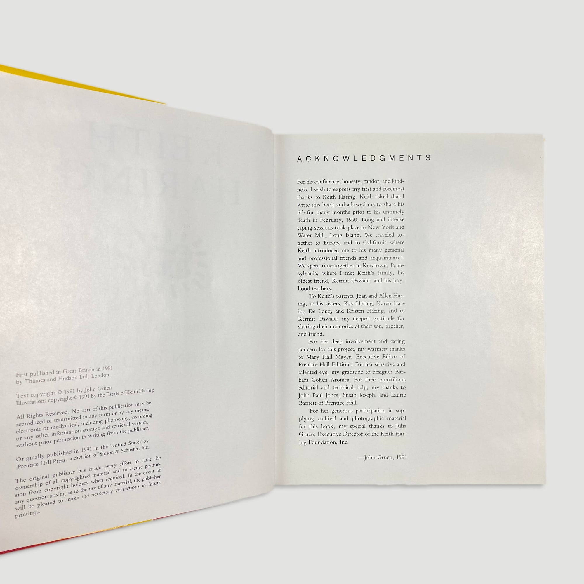 1991 Keith Haring: The Authorised Biography 1st Ed.