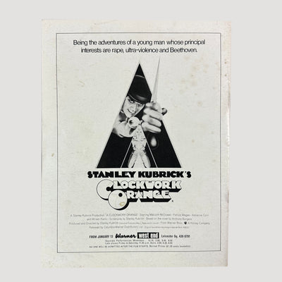 1972 Films and Filming 'Clockwork Orange' Cover Issue
