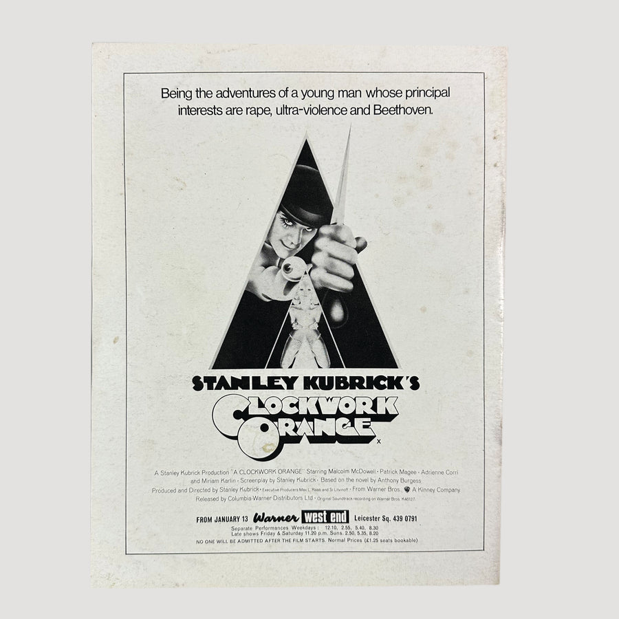 1972 Films and Filming 'Clockwork Orange' Cover Issue
