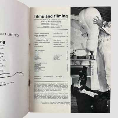 1972 Films and Filming 'Clockwork Orange' Cover Issue