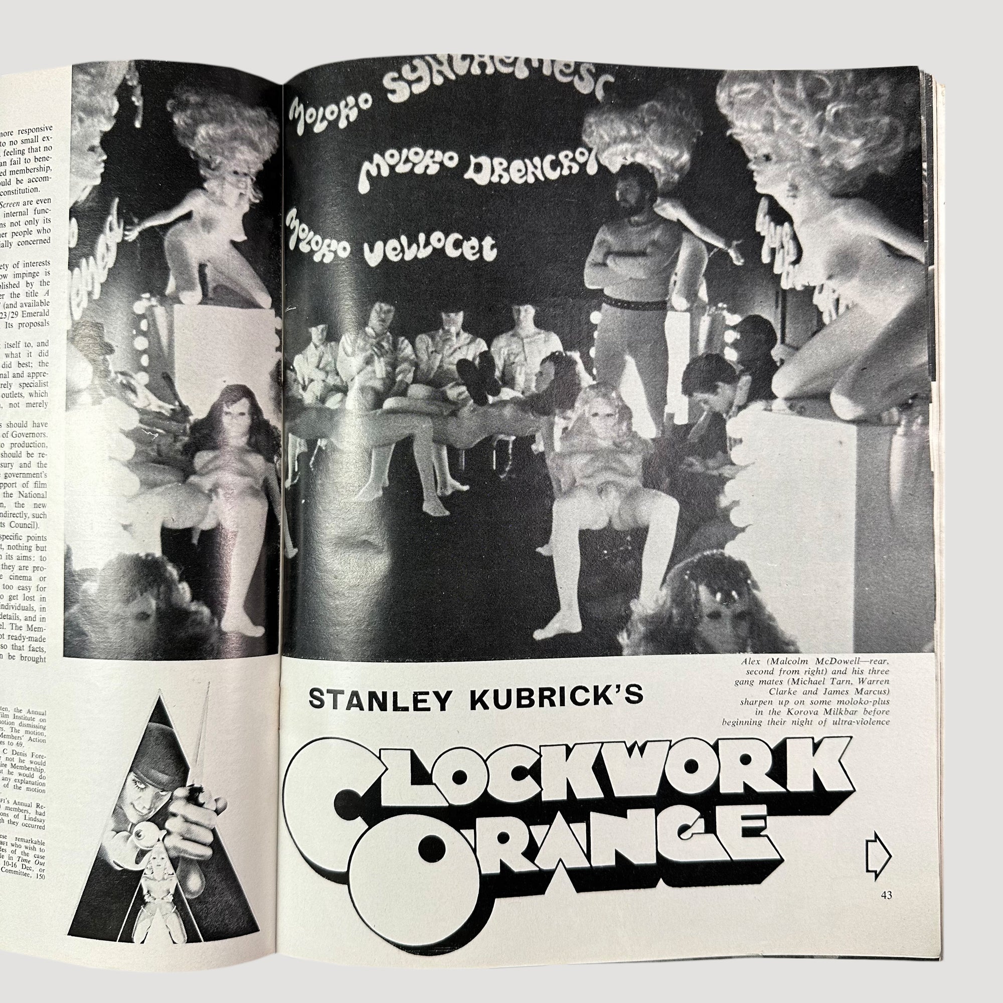 1972 Films and Filming 'Clockwork Orange' Cover Issue