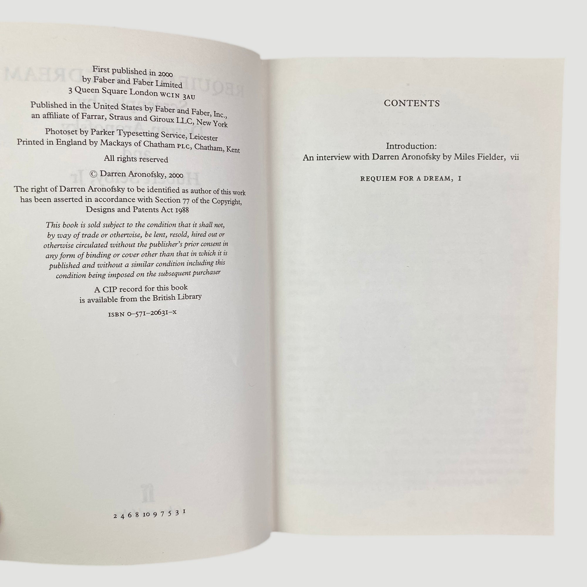 2000 Requiem for a Dream Screenplay