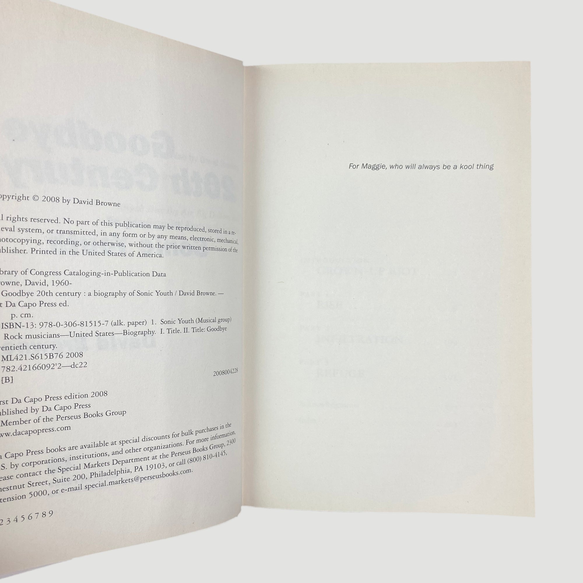 2008 Sonic Youth: Goodbye 20th Century. A Biography