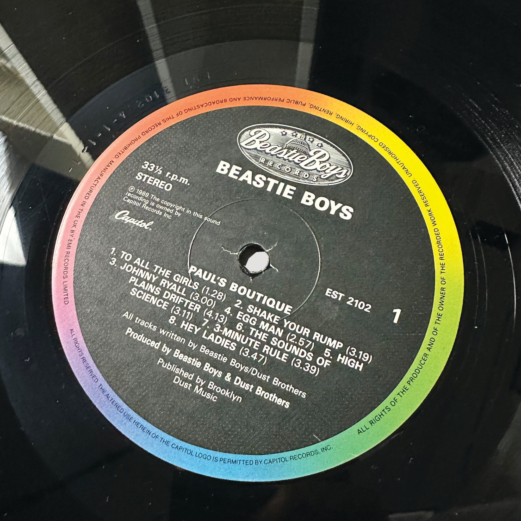 1989 Beastie Boys Paul's Boutique LP 1st UK Press