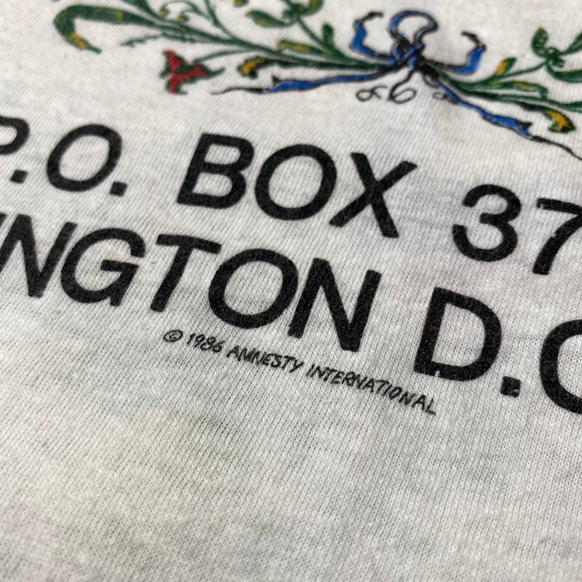 1986 Amnesty International 'A Conspiracy of Hope' T-Shirt