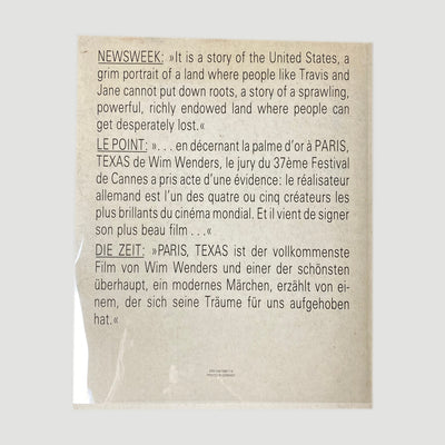 1984 Wim Wenders Paris, Texas US 1st Edition