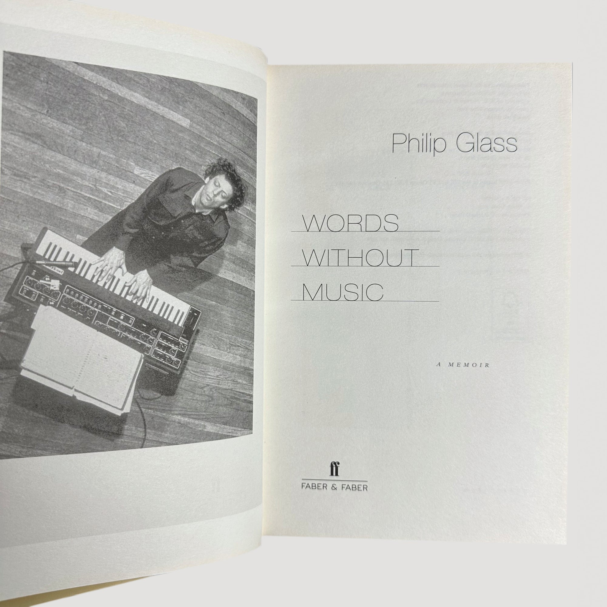 2015 Philip Glass: Words Without Music 1st Ed Hardback
