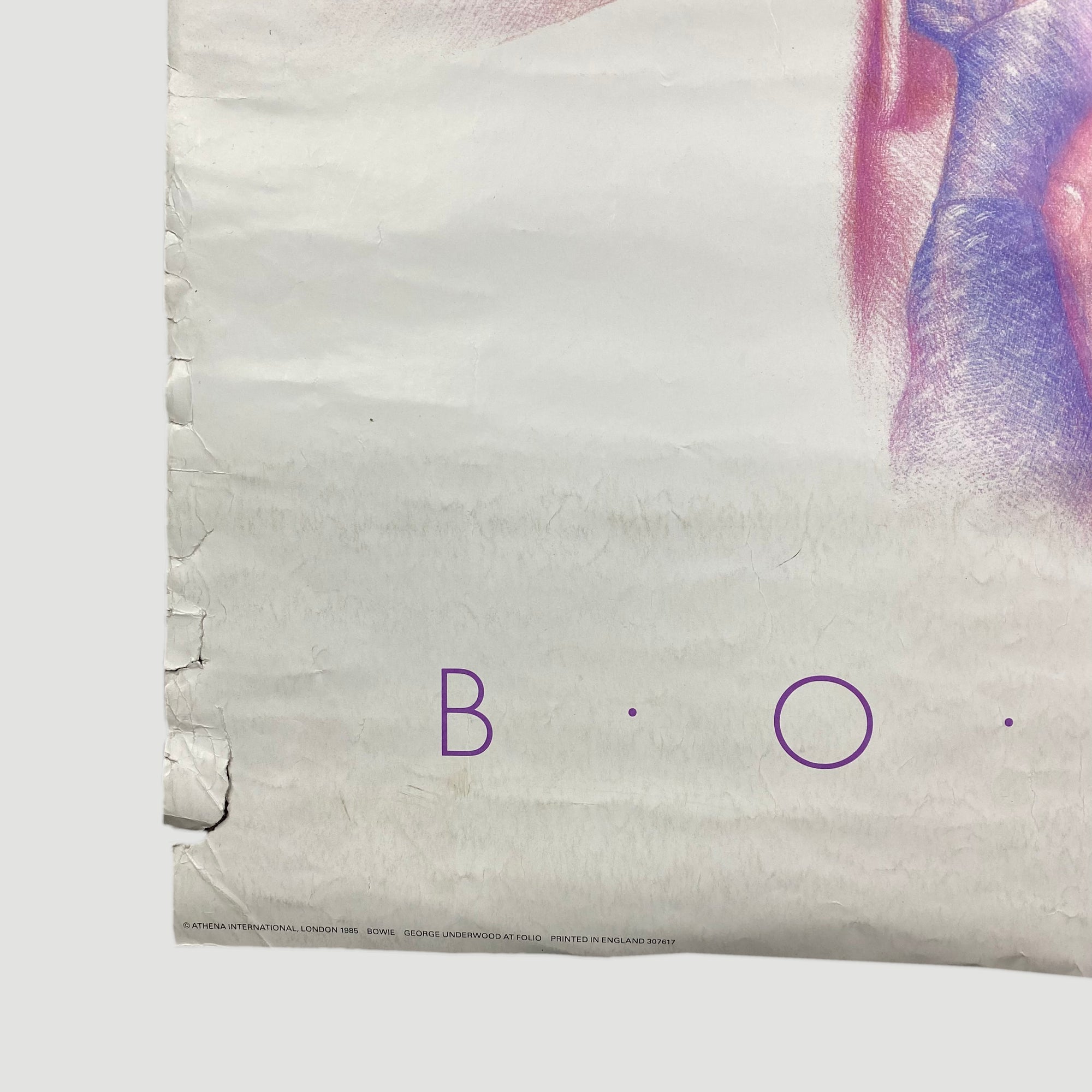 Early 80's David Bowie 'Lets Dance' Portrait Poster