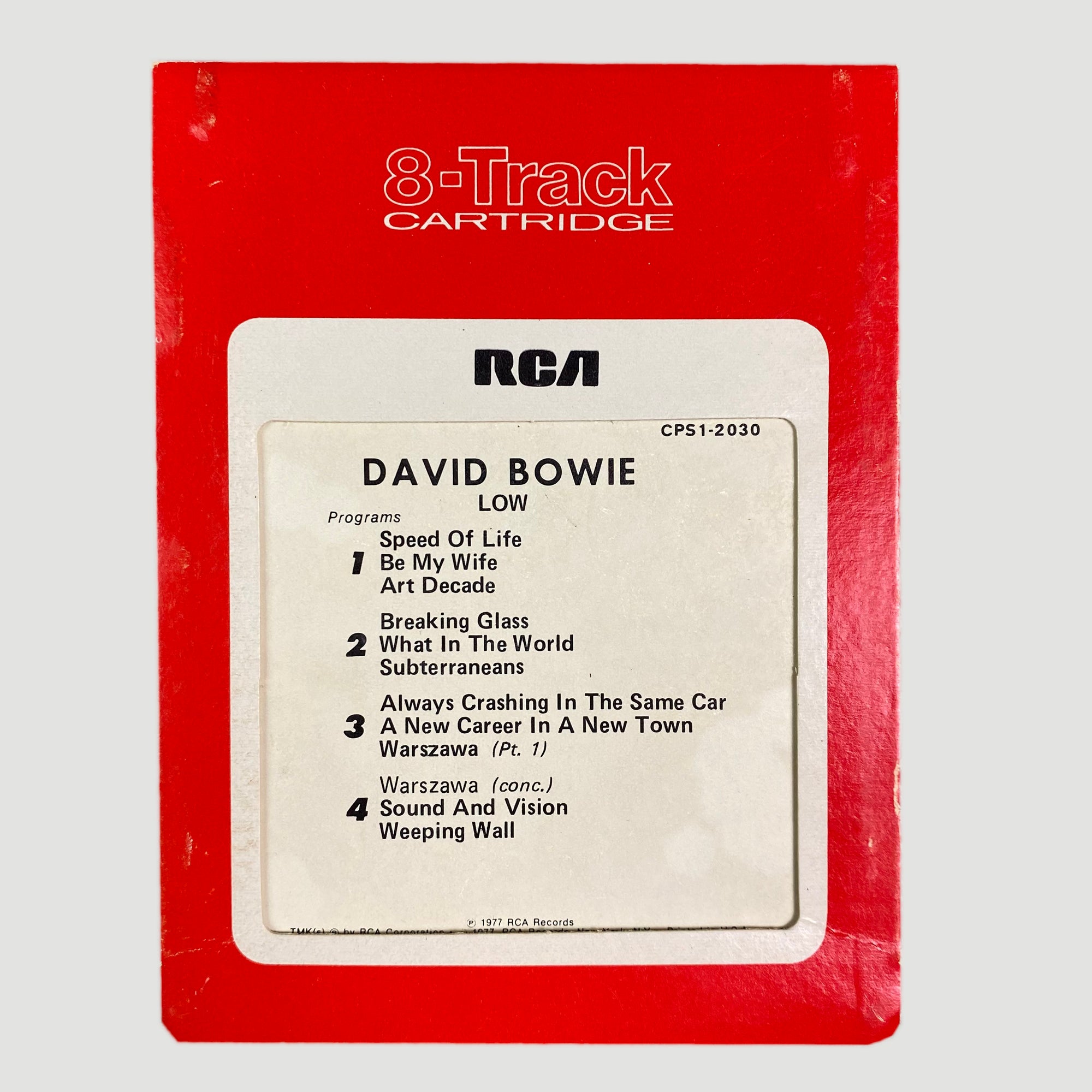 1977 David Bowie Low 8 Track Tape
