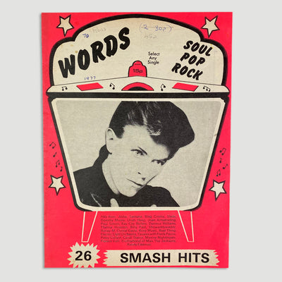 1977 Words Song Book - David Bowie Heroes Edition