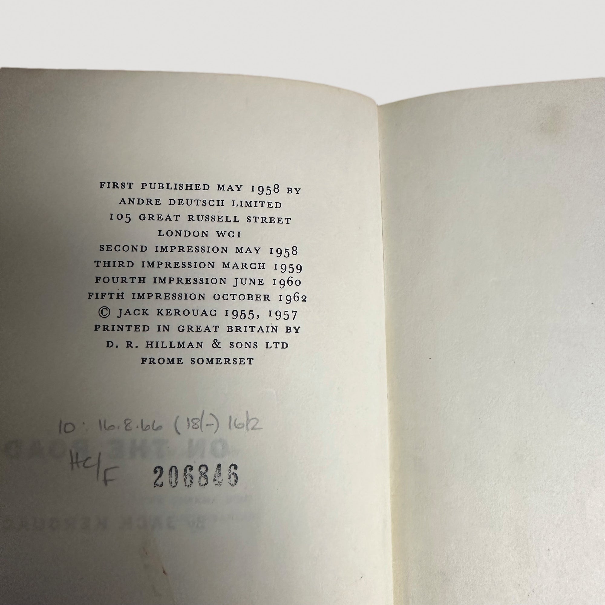 1962 Jack Kerouac on the Road Hardback