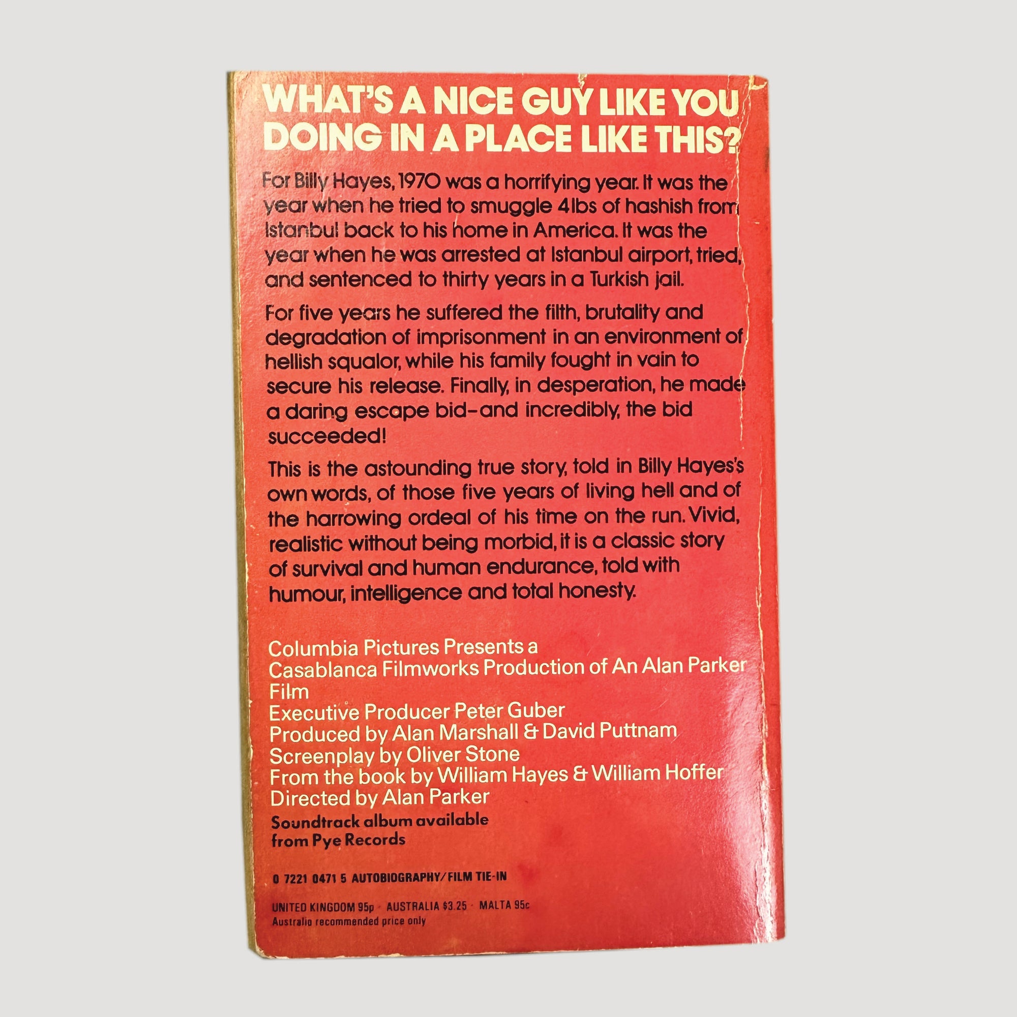 1978 Midnight Express Movie Book Novel