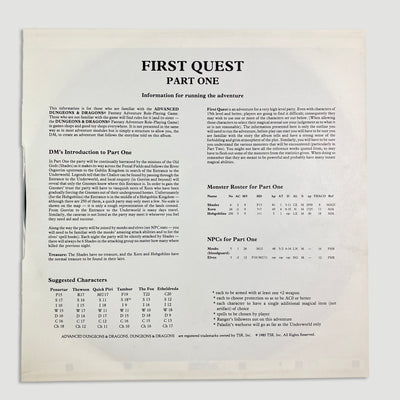 1985 First-Quest Dungeons and Dragons Music Vinyl LP