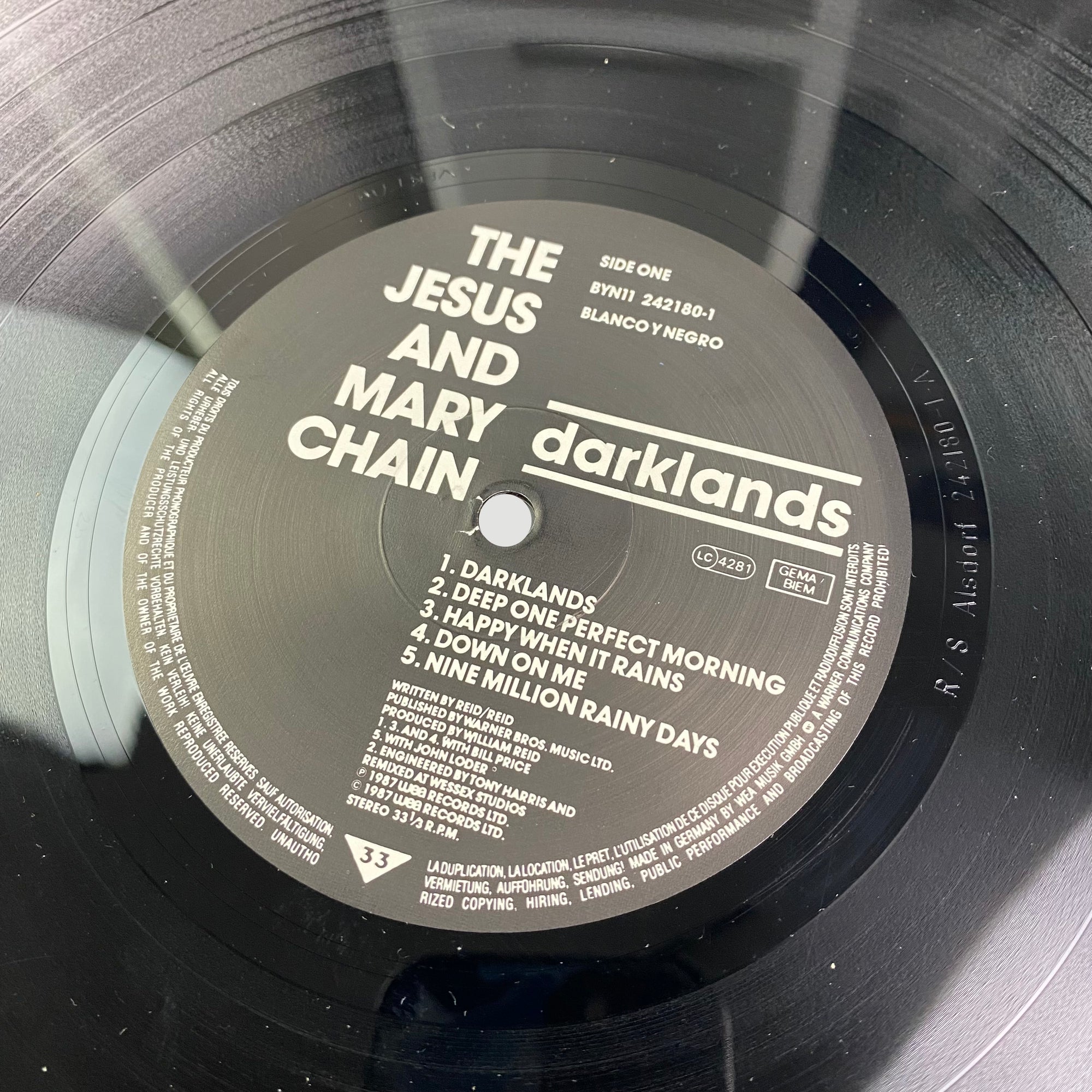 1987 Jesus and Mary Chain Darklands LP
