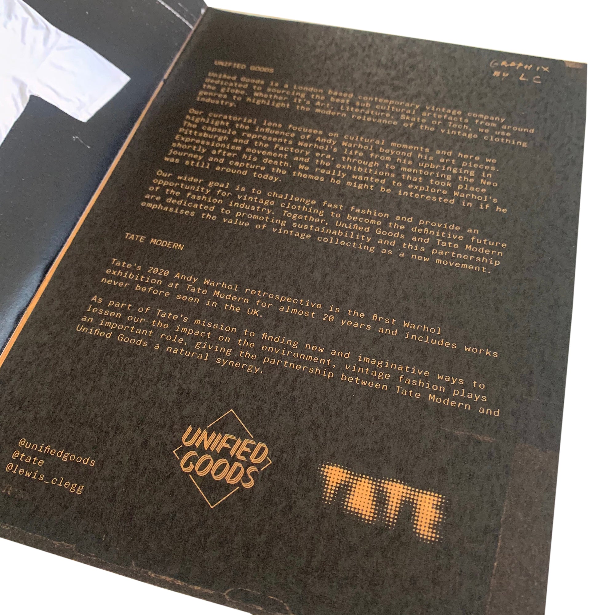 Tate Modern x UG 'T-Shirt Factory' Zine