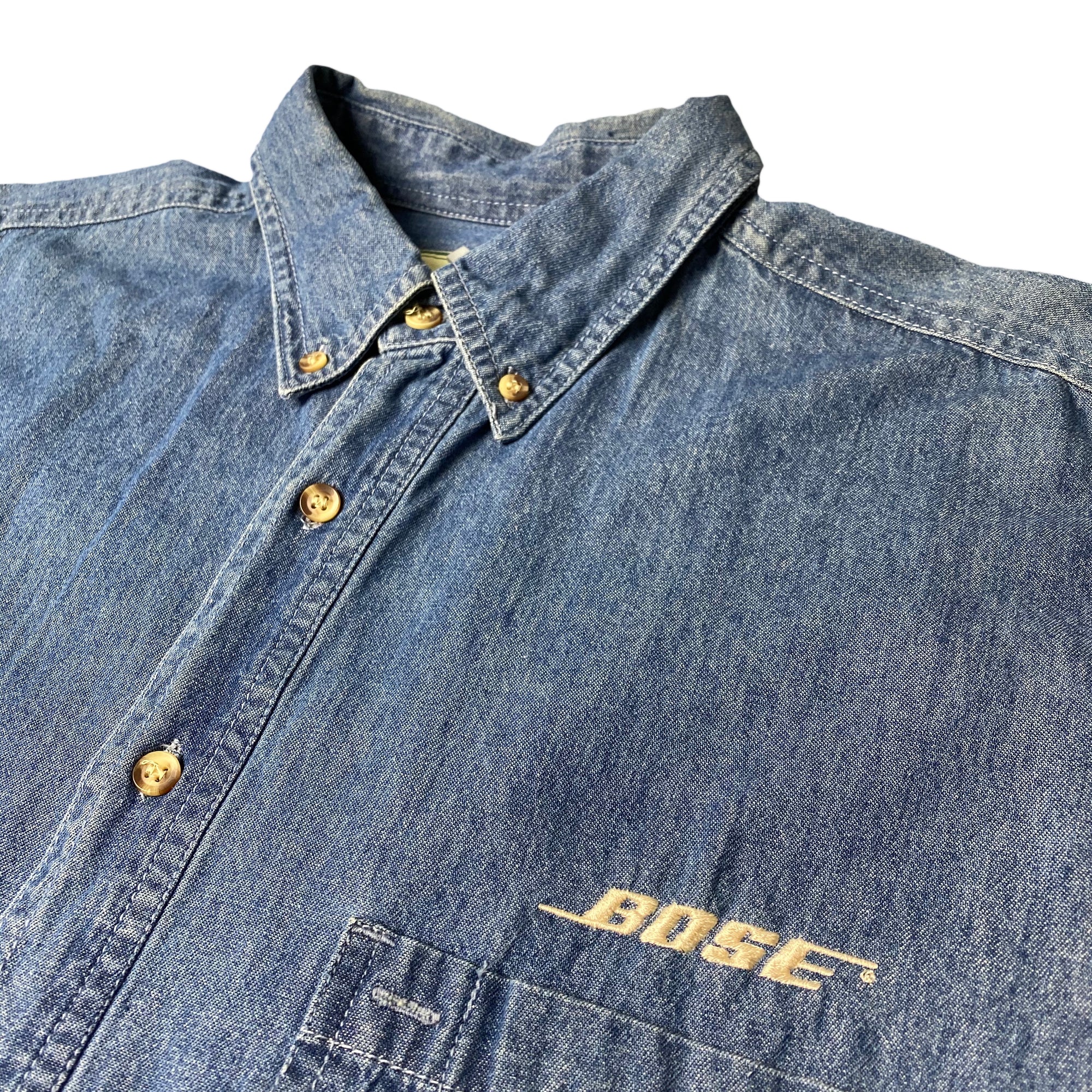 Mid 90's Bose Denim Chambray Work Shirt