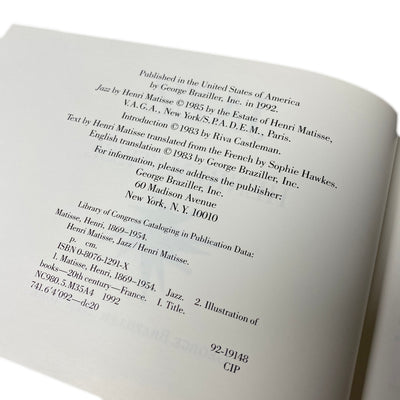 1992 Henri Matisse 'Jazz'