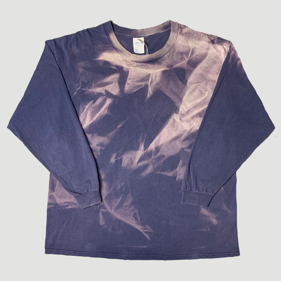90's Bleached Navy Long Sleeve T-Shirt