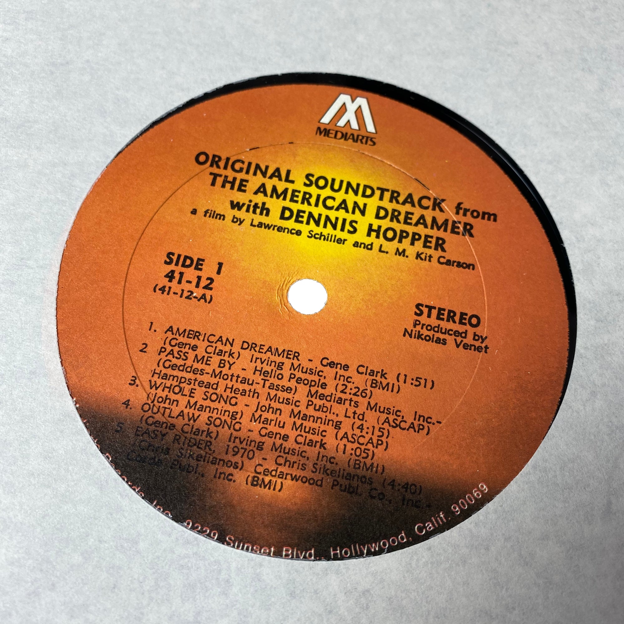 1971 Dennis Hopper in 'The American Dreamer' LP