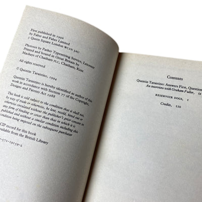 1996 Reservoir Dogs Screenplay