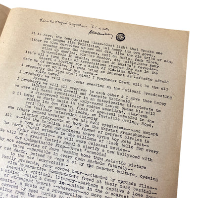 1968 Allen Ginsberg 'T.V. Baby'