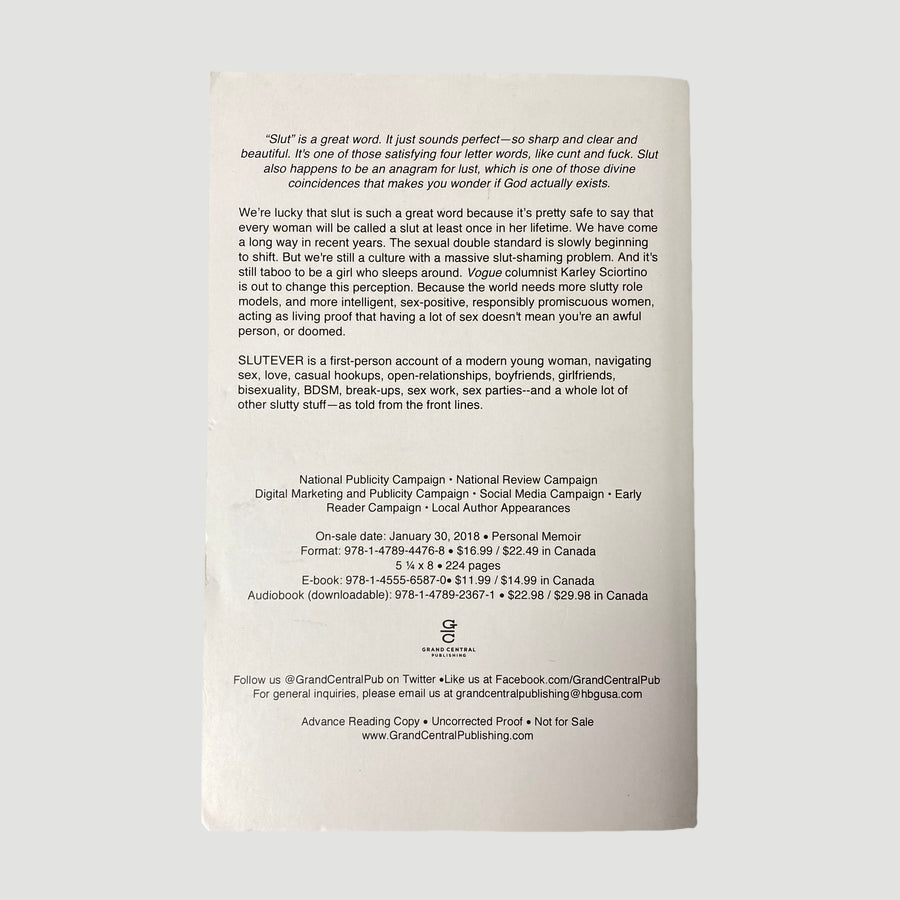 2018 Karley Sciortino 'Slutever' First Edition