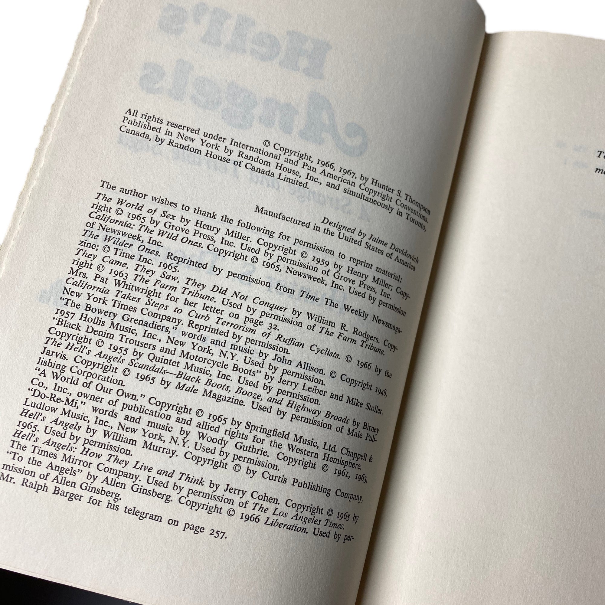 1967 Hunter S. Thompson ‘Hell’s Angels’