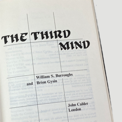 1979 William Burroughs & Brion Gysin 'The Third Mind' UK 1st Edition