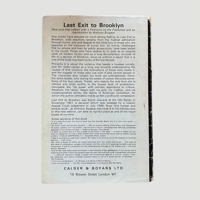 1968 Hubert Selby Jr. 'Last Exit to Brooklyn' Post Trial Edition