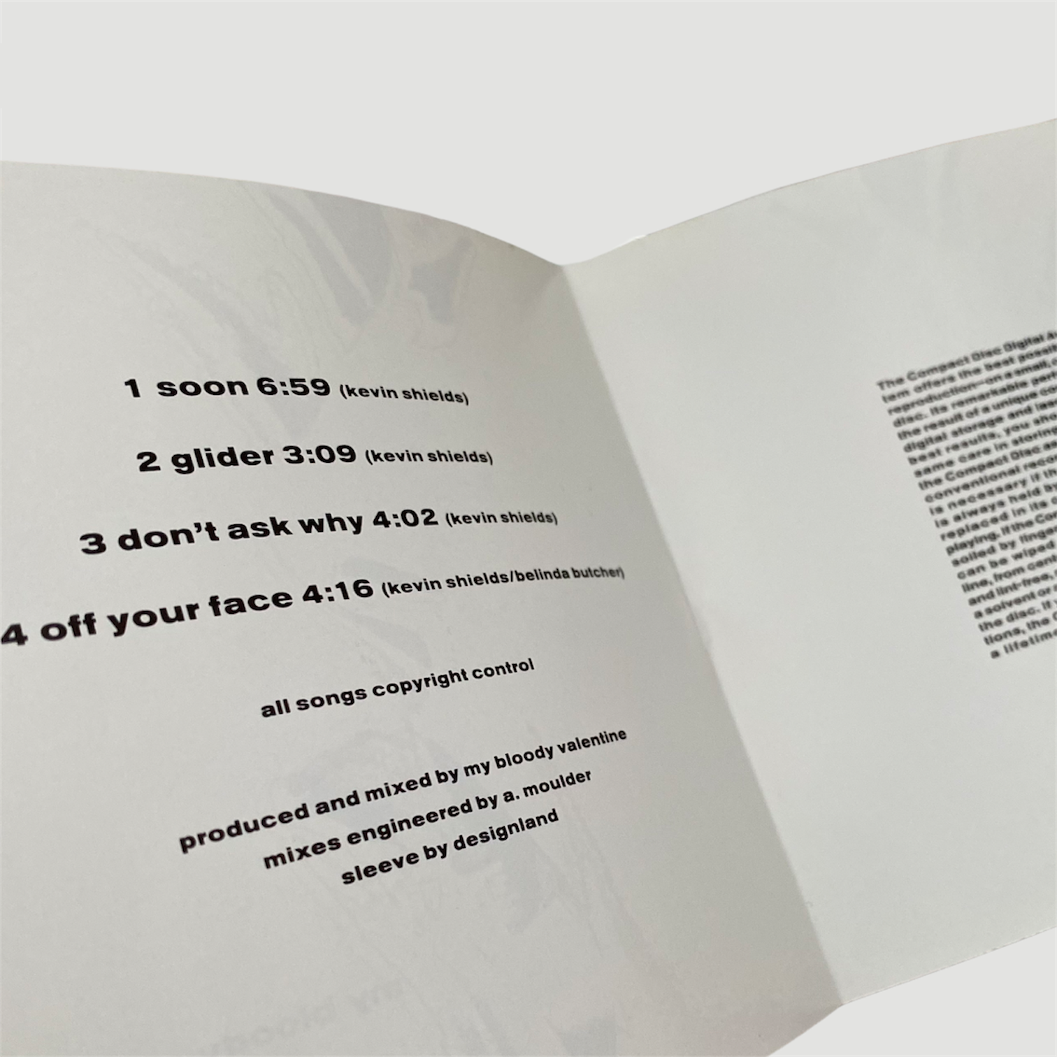 1990 My Bloody Valentine Glider US CD EP