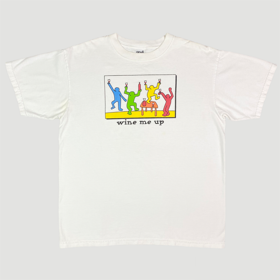 00's Keith Haring Wine Me Up T-Shirt