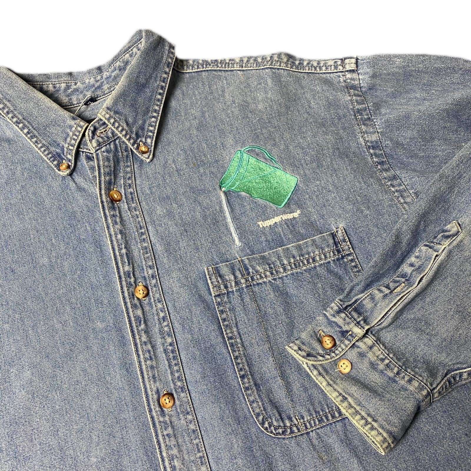 90's Tupperware Denim Chambray Work Shirt